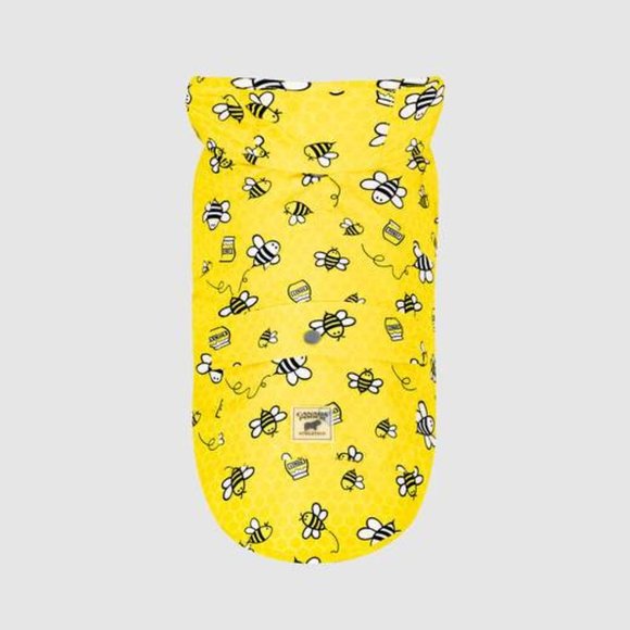 DOG PUPPY BUMBLE BEE YELLOW PONCHO RAINCOAT - Picture 2 of 4